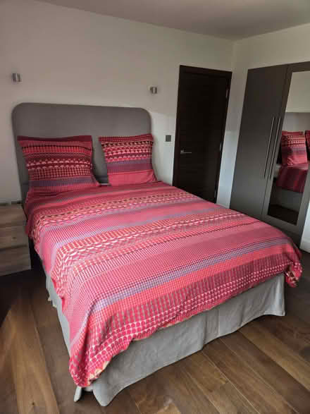 Photo of free UK King size bed - box spring, mattres and headboard (Marylebone W1U) #1