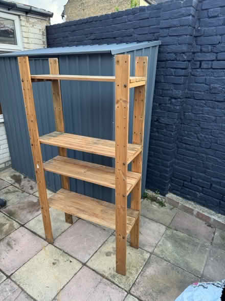 Photo of free 4 Tier Wooden shelving unit (Woodside SE25) #1