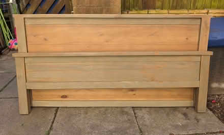 Photo of free Wooden Headboard & Footboard (PL4 Greenbank.) #1