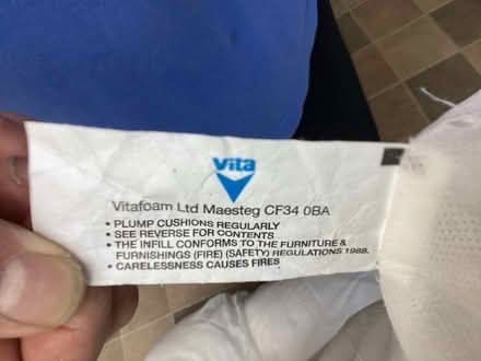 Photo of free 6 Dacron cushions for reuse (Redhill BS40) #2