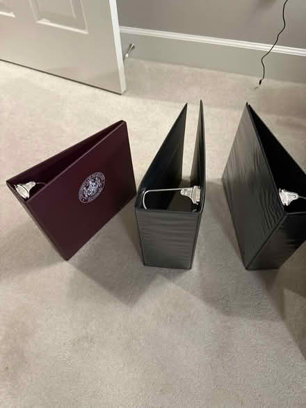 Photo of free Large Binders (Maple Lawn) #1