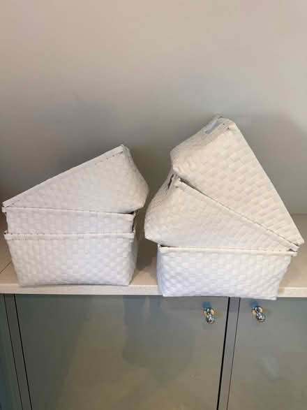 Photo of free 6 white baskets (Chiswick W4) #2