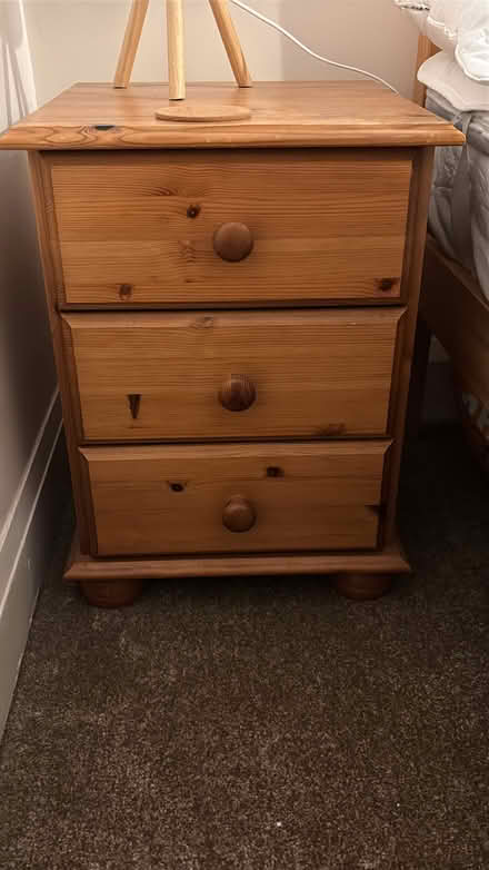Photo of free Pine bedside table (Woodseats S8) #1