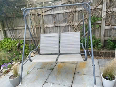 Photo of free Grey metal framed two seater swing seat (Trinity BA11) #1