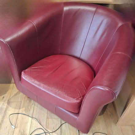 Photo of free Red tub chair (Hallam Fields, Ilkeston) #1