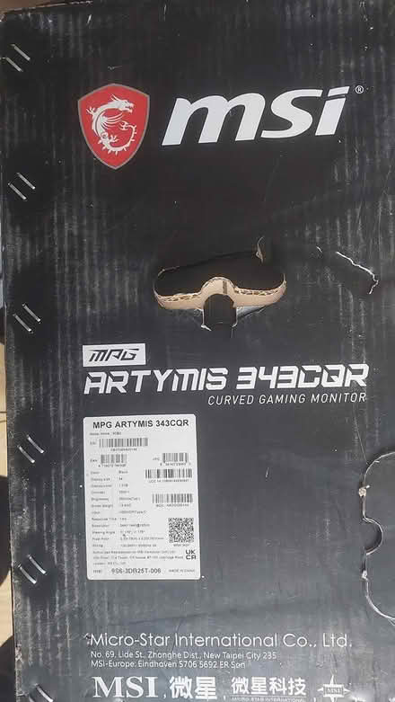 Photo of free MSI 34" Curved Computer Monitor (Finsbury Park, N4) #3