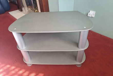 Photo of free Frosted silver tv stand (Hamilton ML3HF) #1