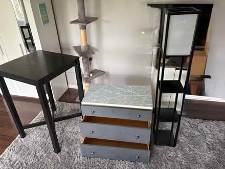 Photo of free Dresser, cat tree, tall table (Fruitvale) #1