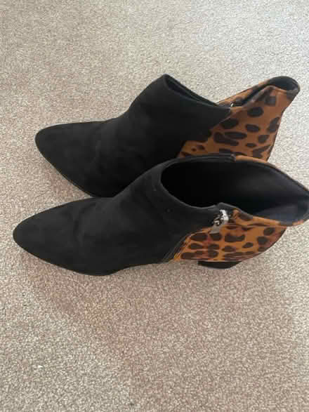 Photo of free Leopard print ankle boots (Dorking) #3