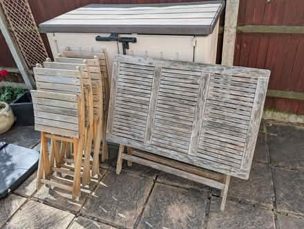 Photo of free Garden table and chair (Sun In The Sands Roundabout SE3) #3