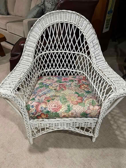 Photo of free Wicker Chair (Belmont, MA) #1