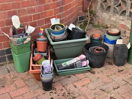 Photo of free Assorted plastic plant pots (Loughborough LE11) #1