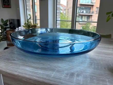 Photo of free Blue glass serving dish (Elephant and Castle) #2