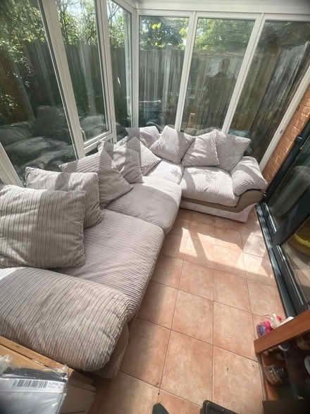 Photo of free L shaped sofa plus foot stool (SS15) #2