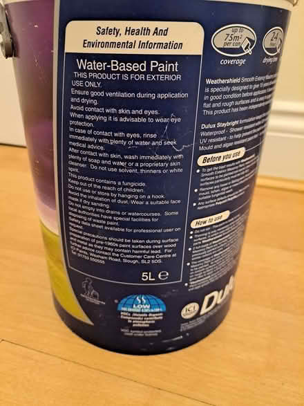 Photo of free 5L exterior masonry paint (Molesey KT8) #2