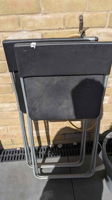 Photo of free 2 Folding Chairs - Black (Ashford TN25) #3