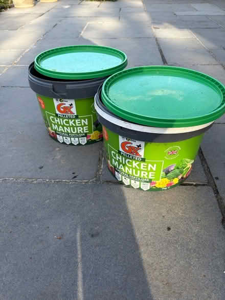 Photo of free Two plastic tubs with lids (Hitchin Herts) #1