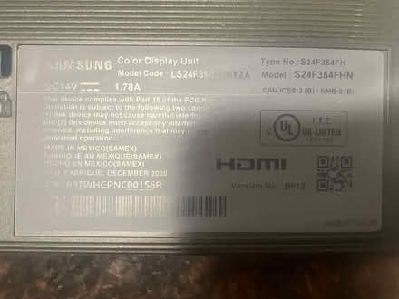 Photo of free Samsung flatscreen monitor 24” (Cleveland Park) #1
