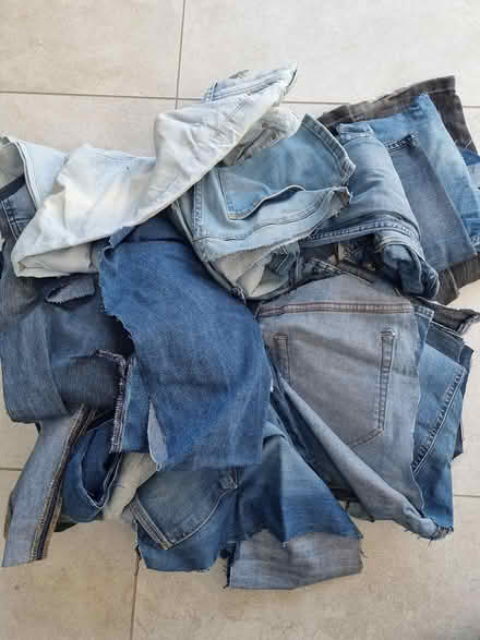 Photo of free Large pile of denim offcuts (Loughborough) #3