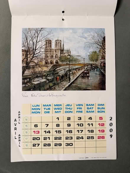 Photo of free Parisian calendar (Adams Point) #2