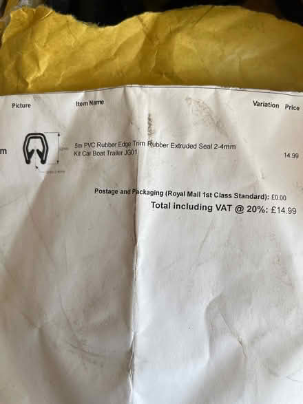 Photo of free New rubber edge trim (Shirley, Croydon) #3