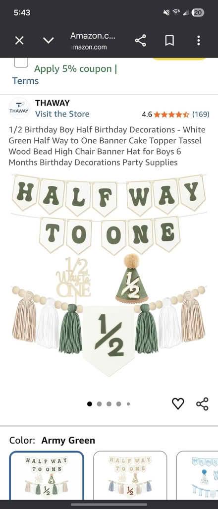 Photo of free halfway to one baby decor (woodhaven) #1