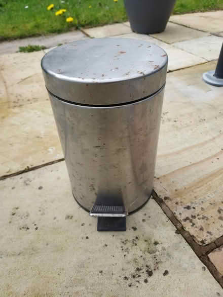 Photo of free Small chrome pedal bin (Kilmacanogue, North Co Wicklow) #1