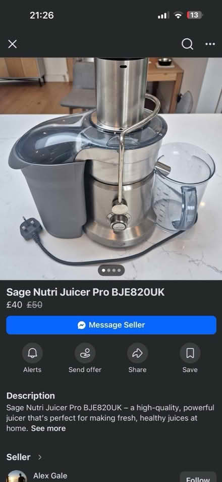 Photo of Juicer machine (Stranmillis belfast) #2