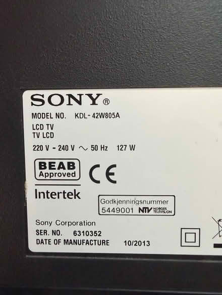 Photo of free Sony 42” Tv with wall mount brackets (Tickhill DN11) #4