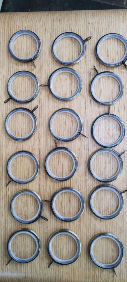 Photo of free 18 brand new John Lewis antique brass curtain rings (Central Watford WD17) #1