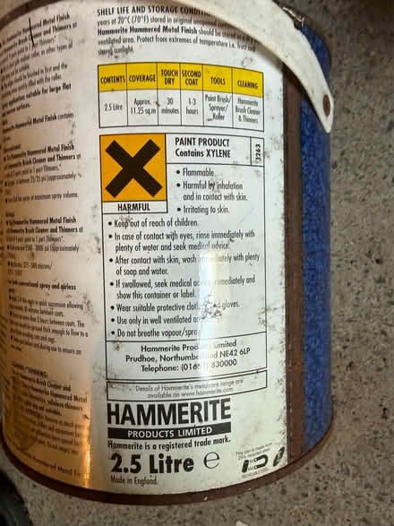 Photo of free Black Hammerite metal paint (Salford M30) #2