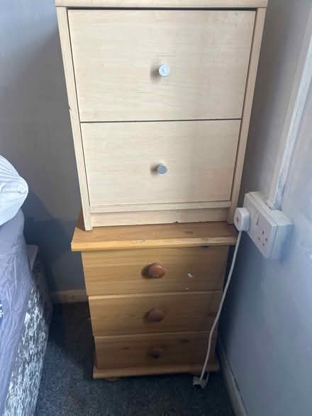 Photo of free 2 bedside chest off drawers (Stonehouse GL10) #1