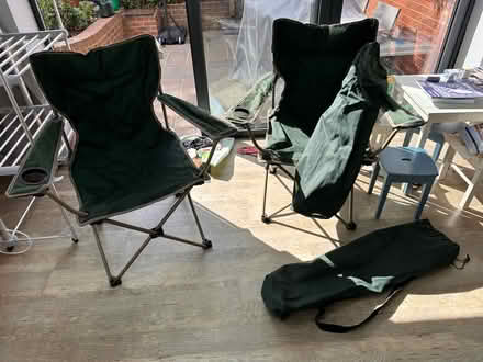 Photo of free two green camping chairs (Rainham ME8) #1