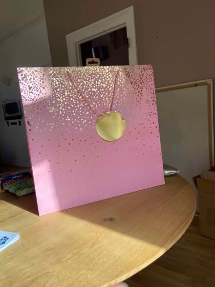 Photo of free Large pink paper gift bag (SE153BS) #1