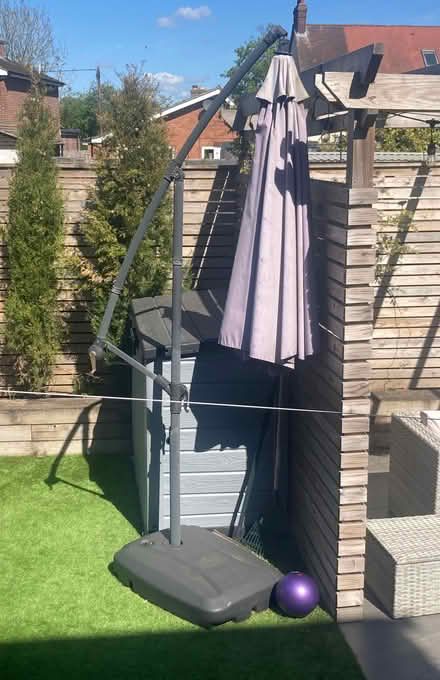 Photo of free Large grey garden parasol (Littleworth OX33) #1