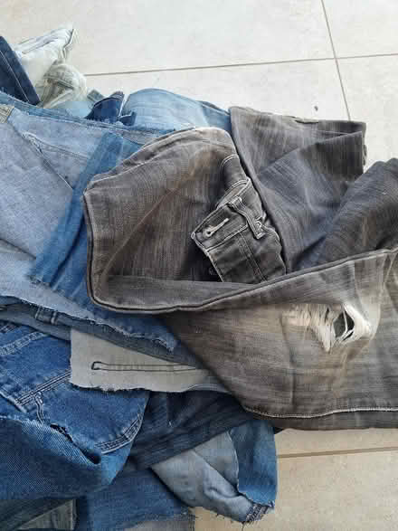 Photo of free Large pile of denim offcuts (Loughborough) #1
