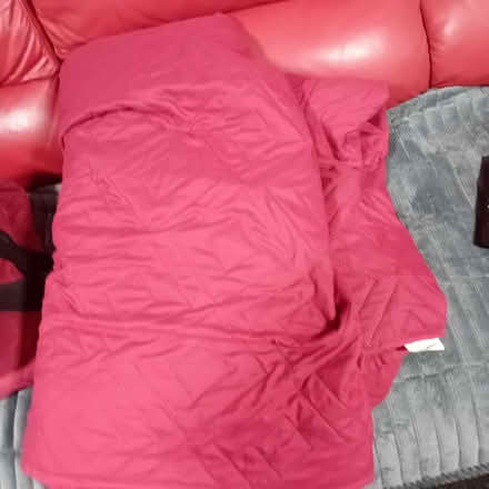 Photo of free Full fitting red quilted pet safe 2-seater sofa cover (Denton M34) #2
