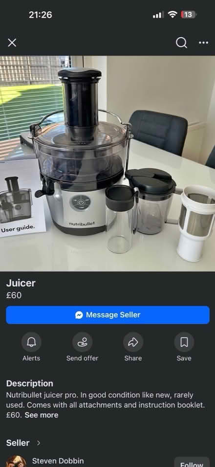 Photo of Juicer machine (Stranmillis belfast) #3