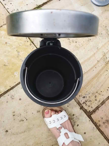 Photo of free Small chrome pedal bin (Kilmacanogue, North Co Wicklow) #3