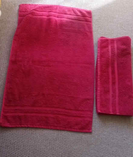 Photo of free Pair of red hand towels (east twickenham) #1