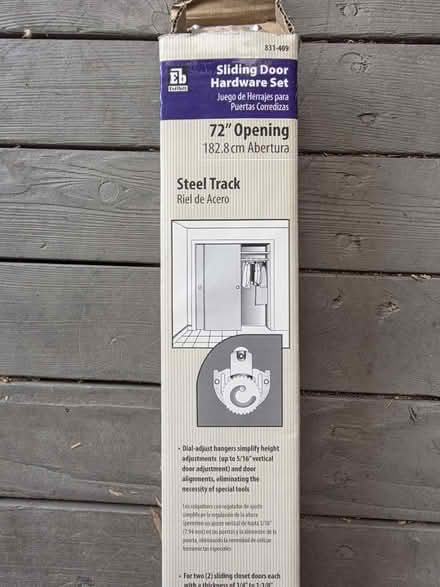 Photo of free 72" sliding door track and hardware (Near wilcox high school) #2