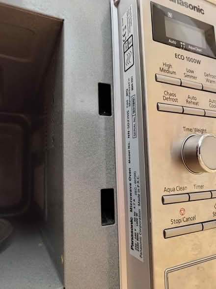 Photo of free Panasonic Microwave needs new plate (Harborne B17) #2