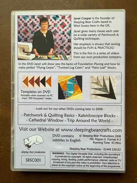 Photo of free CRAFTING DVDs quilting etc (M33) #4