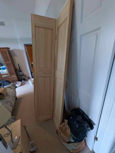 Photo of free New pine folding door with parts ready for installation (Sharrow S7) #4