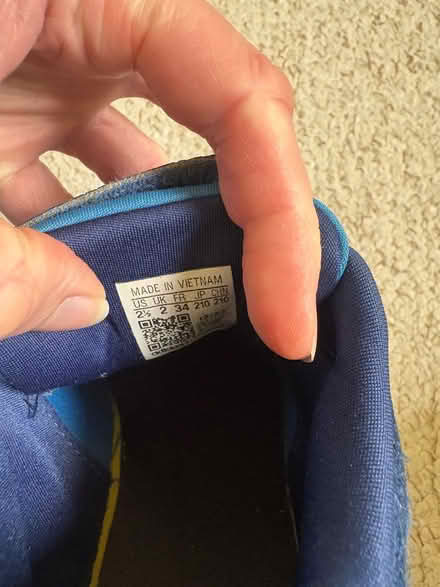 Photo of free Adidas trainers size 2 (Frome Stonebridge area) #2