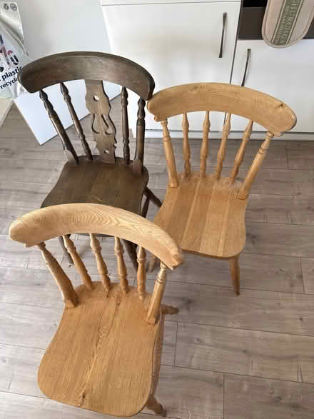 Photo of free x3 Wood Chairs (WV2) #2