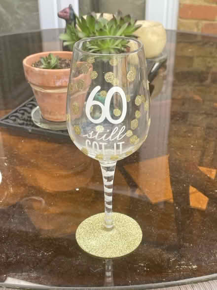 Photo of free 60th birthday glass not been used (Welling DA16) #1