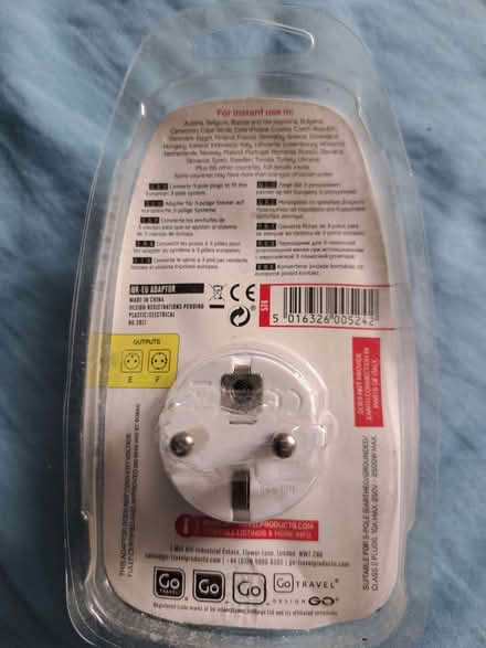 Photo of free UK to Euro plug adapter (Battle RG30) #2