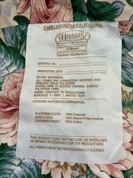 Photo of free Sofa & footstool (Florence Park OX4) #2