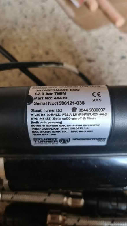Photo of free Electric Shower pump (Viables RG22) #2